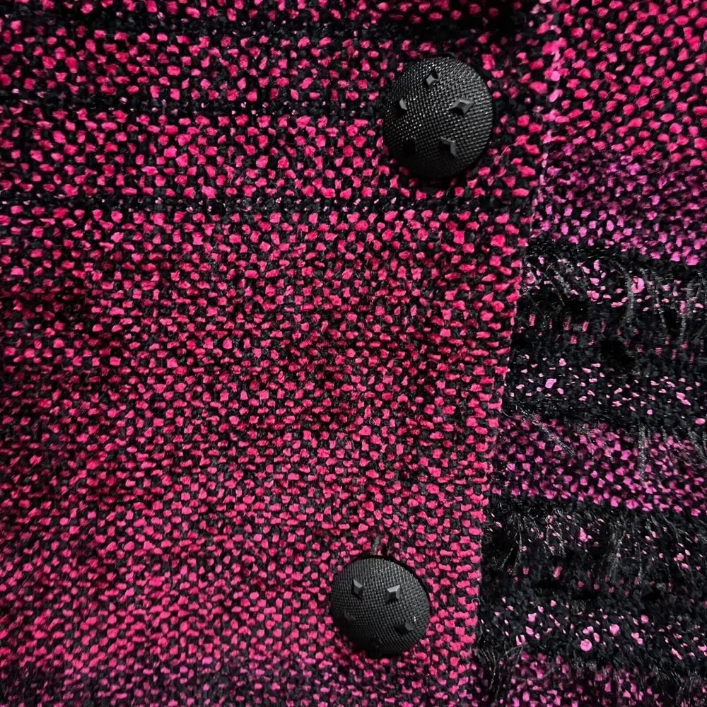 Margaret Lent Chenille Luxury Jacket Fiber Artist RICH ART WOW Handwoven Size M